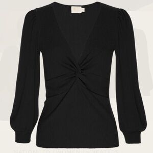 NWT Nation LTD Kalani twist party top black